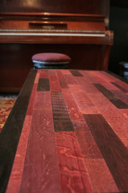 table basse bois massif noir